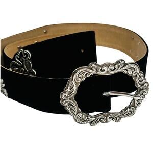 Lake Shore Drive Belt Women's Size L Dark Purple Velvet Decorative Fashion Belt